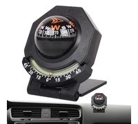 Marine Compass - Car Dashboard Compass | 180 Degree Adjustable Glow in the Dark Car Compass Car Decoration with Portable Marine Compass with Built-in Slope Meter