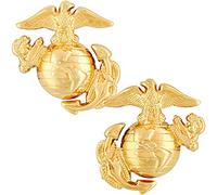 Marine Corp Enlisted Collar Insignia Gold Pair