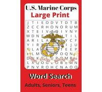 Marine Corps Word Search Puzzle Book (Large Print) 6x9 : Explore 495 Real USMC Terms & Traditions: 55 Military-Themed Puzzles Honoring the United ... Armed Forces Word Search Puzzle Books)