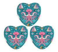 Marine Creatures for Navigation Car Air Freshener, 3 Pcs Love form Hanging Air Freshener Cards, Long Lasting Fragrance Scented Cards for Car, Home, Office White-style