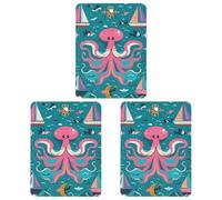 Marine Creatures for Navigation Car Air Freshener, 3 Pcs Square Hanging Air Freshener Cards, Long Lasting Fragrance Scented Cards for Car, Home, Office Gray-style