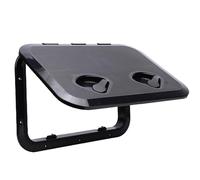 Marine Deck Access, 17.3x12.4 Inch Black Rectangle Boat Lid with Non Slip Surface and Rubber Seal, for Yacht RV Truck Vent Accessories (Black)