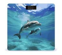 Marine Dolphin Scale for Body Weight Bathroom Weighing Scale with Large LCD Backlight Display Weight with High Precision Measures Weight Up to 180kg