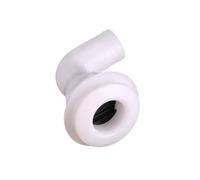 Marine Drain Outlet Boat Thru Hull Fitting Elbow Connector Discharge Port with One Way Valve Nylon Curved Body 90 Degree Layout Suitable for Marine Plumbing Bilge Systems Vessel Maintenance, White