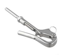 Marine Duty 316 Stainless Steel Openable Pelican Hook Quick Release Shackle for Safety Railings Anchors and Life Raft Mounting on Powerboats (6mm 95.2mm)