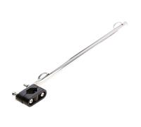 Marine Flag Pole, Stainless Steel Yacht Flag Pole with Rustproof Double Hole Mounting Class, Durable Boat Flag Holder for Sailing, Pontoon, Fishing, Deck and Marine Accessories Installation