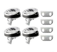 Marine Flush-Mount For Slam Latch for Boat Hatches, Bait Well Lids & RV Cabinets - Alloy Construction, 45 mm Diameter, Fits 38 mm Hole Cutout,(4Pcs)