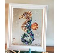 Marine & Forest Life Glass Decoraton Collection,Sea Glass Art Kits for Adults,Sea Glass Painting Craft Art Handmade Gift Material Package,Sea Glass Resin DIY Crafts,G