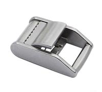 Marine Grade 304 Stainless Steel Cam Buckle Tie Down for 25mm Webbing, Heavy Duty 500kg Load Ratchet Buckle for Canoe, Boat, Roof Rack Cargo Securing, 2 Pack(2PC)