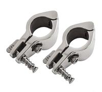 Marine Grade 316 Stainless Steel Bimini Top Hinged Jaw Slide Rail Mount Hardware Set, Fits 22/25/30/32/38mm Boat and Yacht Canopy Frame Tubes(25MM)
