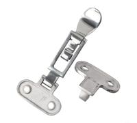 Marine Grade 316 Stainless Steel Boat Anti-Rattle Latch, | Lockable Hold Down Clamp with Padlock Hole for RV for camper Yacht Hatch Cabinet Door, Silent Flush Mount Heavy Duty Silver