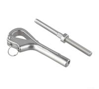 Marine Grade 316 Stainless Steel Openable Pelican Hook Quick Release Shackle for Heavy Duty Boating and Safety Railings (6mm 95.2mm)