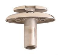 Marine Grade 316 Stainless Steel Pop-Up Cleat Hook, 89mm x 31mm Mirror Polished Mooring Fitting for Yacht Boat Deck, Compact Design with 6mm Fixing Holes