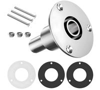 Marine-Grade 316 Stainless Steel Thru-Hull Vent, Deck Exhaust Port With Mounting Gaskets For Boat Heater Fuel Tank, Complete Installation Kit