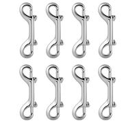 Marine Grade 8 PCS Double Ended Bolt Snap Hooks Double End Diving Clips Heavy Duty Trigger Chain Clip Key Holder for Pet Feed Bucket Dog Leash Hammock Horse Tack Water Bucket (2.56 inches/6.5 cm)