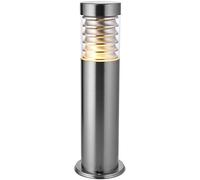 Marine Grade Brushed Stainless Steel Outdoor IP44 Bollard Light - 500mm Lamp Post Garden Driveway Patio Pathway Pillar -E27 Bulb Required- 0.5m Tall Outside Courtyard