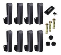 Marine Grade Pool Fence Spigot Railing Clamp Square Spigot Balustrade Post Clamps Side Mounted Black Heavy-Duty for Coastal & Inland Projects 8-Pack