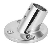 Marine Grade Stainless Steel Boat Deck Handrail Fitting 60 Degree Round Base for 22mm or 25mm Tube(22mm)