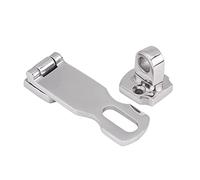 Marine Grade Stainless Steel Door Hasp, Heavy Duty Boat Hatc-h Clamp Fastener with Turning Padlock Mount - 3 x 1in