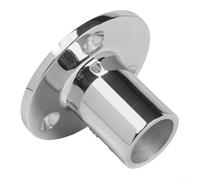 Marine Handrail Base, 316 Stainless Steel Fitting, Round Tube Seat for Yacht Deck Hardware, 22MM Pipe Support, 30/45/60/90 Degree Angles, Resistant Bo(90°)