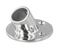 Marine Handrail Base, 316 Stainless Steel Fitting, Round Tube Seat for Yacht Deck Hardware, 22MM Pipe Support, 30/45/60/90 Degree Angles, Resistant Bo(60°)