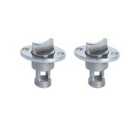 Marine Hardware Drain Plug for Boat Owners 25 Mm, 316 Stainless Steel Threaded Outlet Sealing Plug Set with Flange Plate, 2 Piece Replacement Marine Outlet Stopper Boat Drain Opening Yacht Sealing