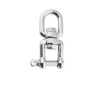 Marine Hardware, Stainless steel 304 round fork swivel 8-shaped swivel insurance lanyard mountaineering buckle universal ring marine hardware rigging(20mm-304)