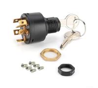 Marine Ignition Switch with 2 Keys Push to Choke Compatible with Boat and Outboard Motor ABS Chrome-Plated Brass Stainless Steel Non-Conductive Housing Oxidation Resistant Seal