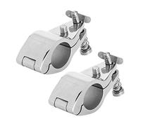 Marine Jaw Slide, Akozon Bimini Top Hinge Rail Mount 2pcs Steel Boat Hinged Upper Jaw Slide Marine Hardware Fittings Tip Style(22mm)