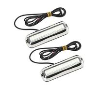 MARINE LED LIGHTS BRIGHTNESS UNDERWATER FUNCTION BOAT YACHT STAINLESS STEEL (White Lighting)