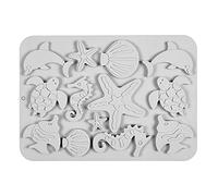 Marine Life 3D Stereo Silicone Biscuit Mold for Shell Fudge Chocolate Mold Baking Cake Decoration T Silicone Fondant Molds for Cake Decorating Pumpkin