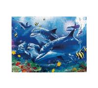 Marine Life Blue Sea World Coral Dolphin,500 Pieces Puzzles for Adults-Wooden Jigsaw Puzzle for Adults Elderly