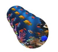 Marine life Car Air Freshener Cards Set of 4 Pieces Long Lasting Hanging Scented Cards for Bedroom Wardrobe Car Aromatherapy Tablets for Men Women Rearview Mirror Pendant
