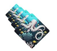 Marine Life Car Air Fresheners Cards Set of 4 Pieces Personalized Car Fresheners Gifts for Men Women Auto Aromatherapy Tablets Hanging Scented Cards for Wardrobe Bathroom