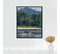 Marine Life Diamond Painting, 5d Diamond Painting Kits for Adults Dolphin, Full Drill Crystal Art Kits for Adults Beginners Cross Stitch Embroidery Crafts Pictures for Gifts (32x44 inch) PJY9 J-0