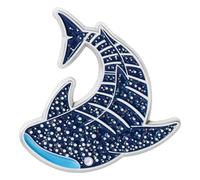 Marine Life Enameled Brooch Glittering Dolphin Sharked Designs Badge Lightweight Alloy Lapel Pins for Accessories Glittering Sea Animal Badge