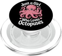 Marine Life Just A Girl Who Loves Octopuses PopSockets PopGrip for MagSafe