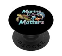 Marine Life Matters Ocean Conservation Sea Animals PopSockets Adhesive PopGrip