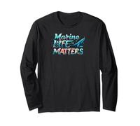 Marine Life Matters Ocean Conservation Whale Coral Design Long Sleeve T-Shirt