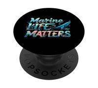 Marine Life Matters Ocean Conservation Whale Coral Design PopSockets Adhesive PopGrip