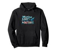 Marine Life Matters Ocean Conservation Whale Coral Design Pullover Hoodie