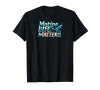 Marine Life Matters Ocean Conservation Whale Coral Design T-Shirt