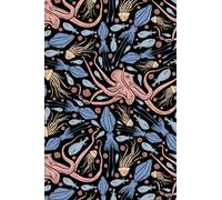 Marine Life Notebook: 120 Page Blank Lined Sea Life Journal Notebook. Gift for Marine Biologists & Ocean Lovers. Octopus Fish Seahorse Jellyfish Squid Pattern for Work School or Home.