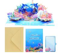 Marine Life Popup Greeting Card Handmade Underwater Themed Party Invitation Card For Wall Display Or Event Underwater World Popup Invitation