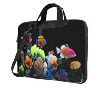 Marine Life Print Ultra-Thin Laptop Bag 15.6 Inch With Shoulder Strap, Waterproof Computer Case Sleeve For 13, 14, 15.6 Inch Laptops,Portable Briefcase Messenger Bag For Men Women