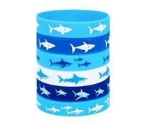 Marine Life Silicone Bracelets Adjustable & Lightweight for Diving Beach Sports Water-proof Stretchy Wristband Sea Theme Silicone Bracelets