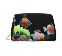 Marine Life Stylish Portable Cosmetic Bag with Full-Print Design – Durable PVC Leather Makeup & Toiletry Organizer for Home & Travel Use