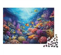 Marine Life Underwater World Educational Puzzle Game Suitable for Home Decoration Relatively Difficult 300pcs (40x28cm)