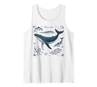 Marine Life Whale Dolphin Ocean Animal Art Tank Top