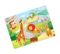Marine Life Wooden Peg Puzzles for Kids Ages 3-6 Farm Animals Educational Shape Matching Play Colorful Wooden Puzzle